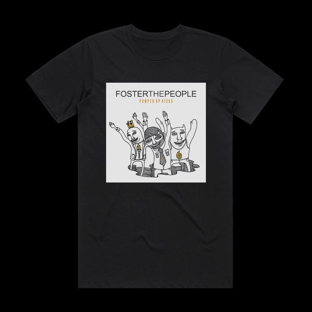 Foster The People Pumped Up Kicks Album Cover T-Shirt Black